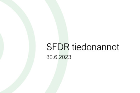 SFDR tiedonannot 30.6.2023