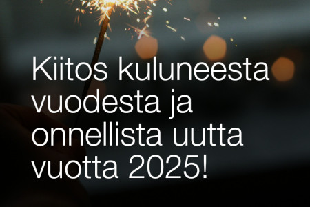 Lämmin kiitos yhteistyöstä – onnellista uutta vuotta 2025!